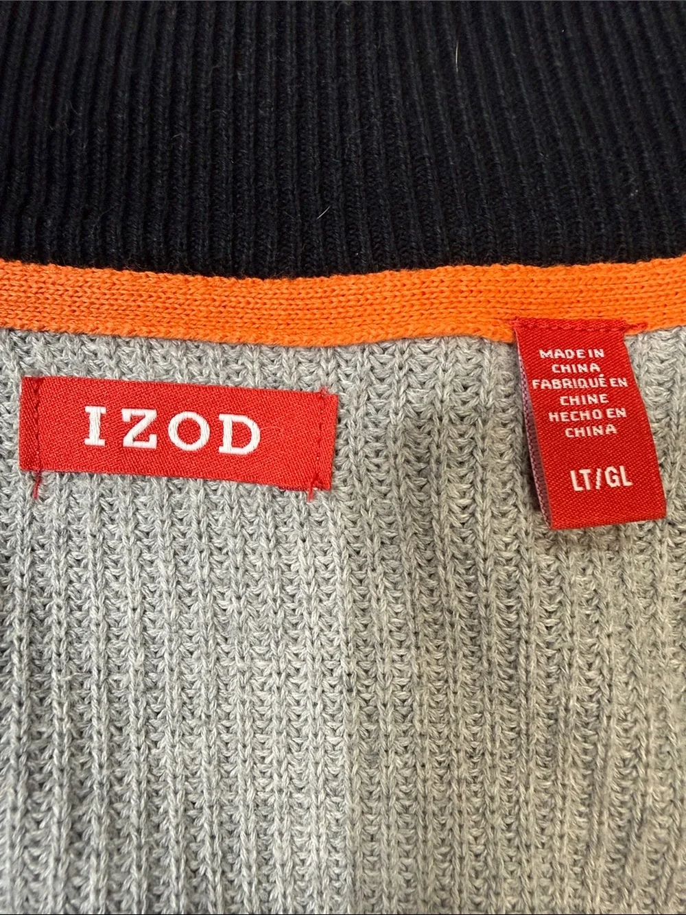 Izod half zip